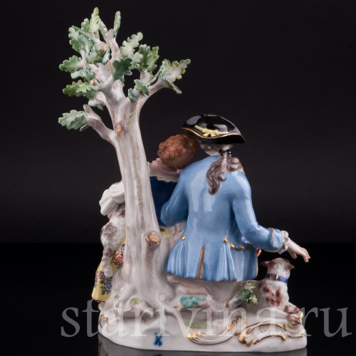 Под деревом, пасторальная пара, Meissen, Германия, 1971 г