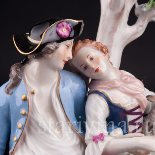 Под деревом, пасторальная пара, Meissen, Германия, 1971 г