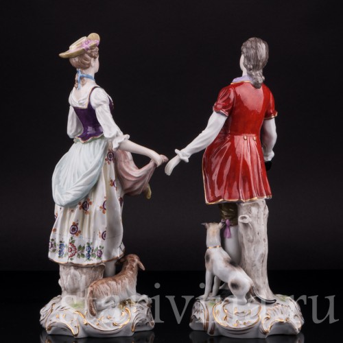 Фигурка из фарфора Пасторальная пара, Дрезден, Германия, сер. 20 в.