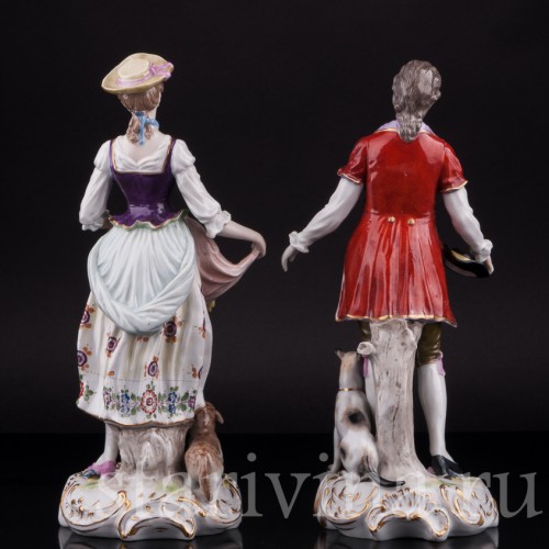Фигурка из фарфора Пасторальная пара, Дрезден, Германия, сер. 20 в.