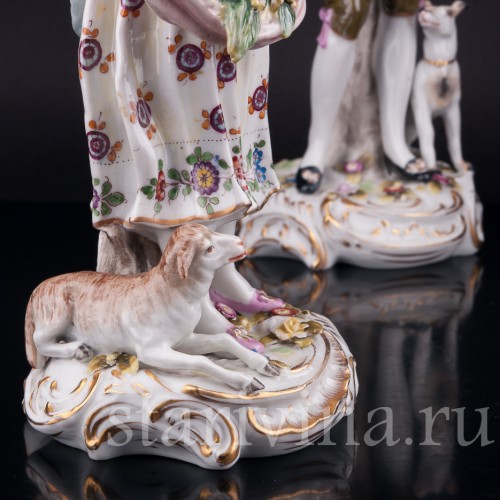 Фигурка из фарфора Пасторальная пара, Дрезден, Германия, сер. 20 в.