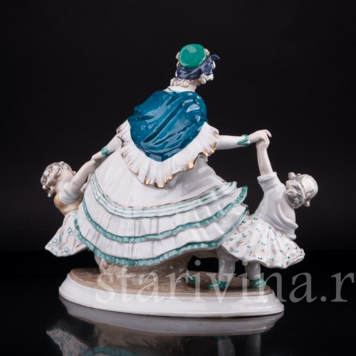 Дама с двумя девочками, Karl Ens, Германия, 1920-40 гг