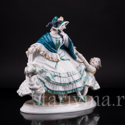 Дама с двумя девочками, Karl Ens, Германия, 1920-40 гг