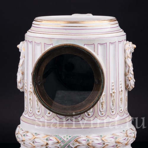 Фарфоровые часы с вазоном и подсвечниками, Majorelle Nancy, Франция, 19 в