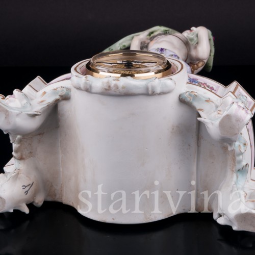 Фарфоровые часы с двумя путти, Volkstedt, Германия, кон. 19 в