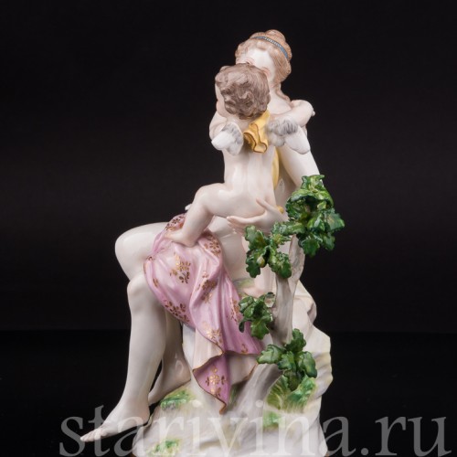 Фарфоровая статуэтка Венера, Амур и два голубя, Meissen, Германия, сер. 19 - нач. 20 вв.