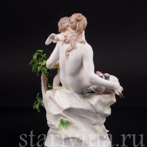 Фарфоровая статуэтка Венера, Амур и два голубя, Meissen, Германия, сер. 19 - нач. 20 вв.