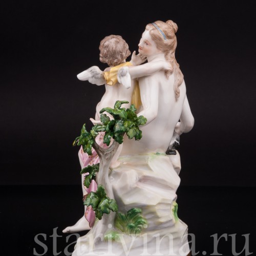 Фарфоровая статуэтка Венера, Амур и два голубя, Meissen, Германия, сер. 19 - нач. 20 вв.