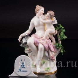 Фарфоровая статуэтка Венера, Амур и два голубя, Meissen, Германия, сер. 19 - нач. 20 вв.