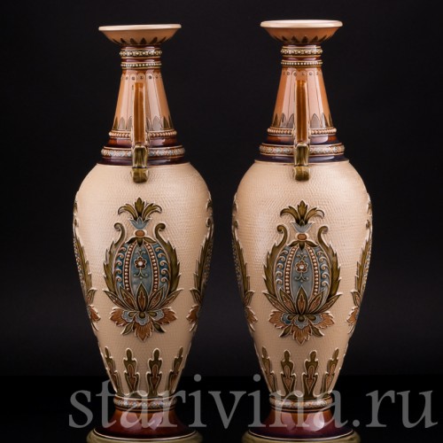 Парные вазы, Villeroy & Boch, Германия, 1898 г