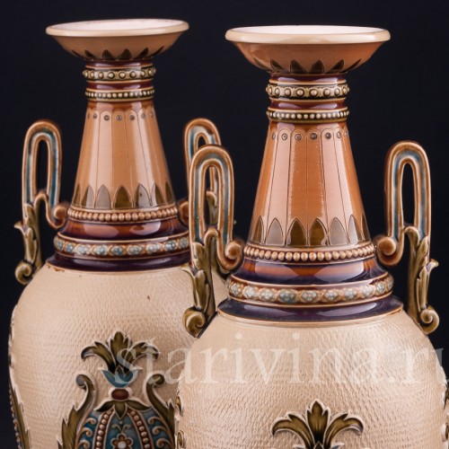 Парные вазы, Villeroy & Boch, Германия, 1898 г