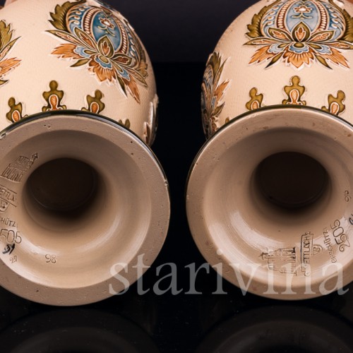 Парные вазы, Villeroy & Boch, Германия, 1898 г