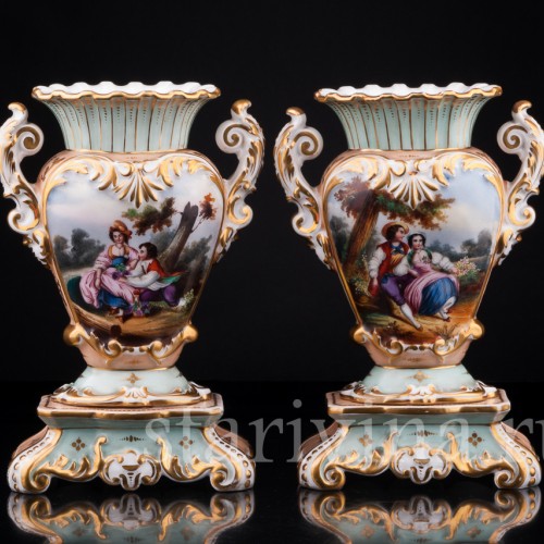 Рокальные парные вазы, Франция, 19 в