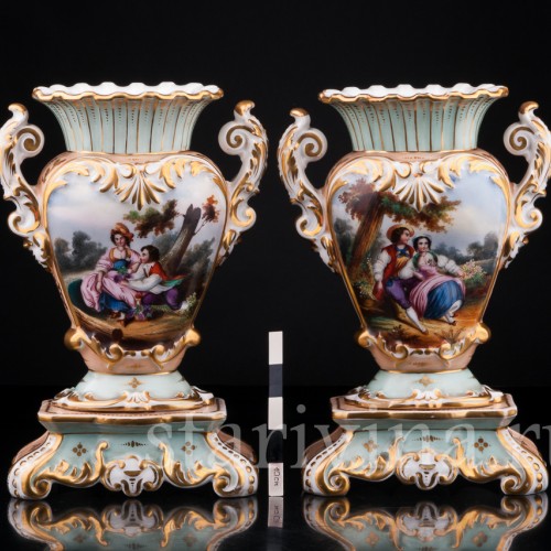 Рокальные парные вазы, Франция, 19 в