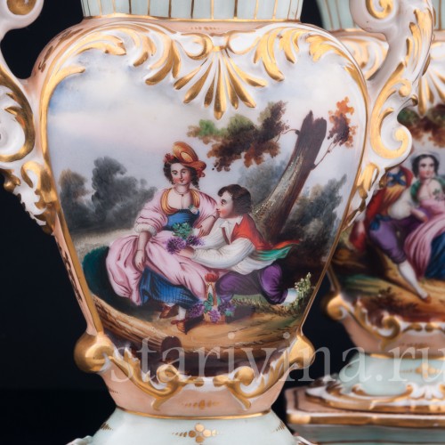 Рокальные парные вазы, Франция, 19 в