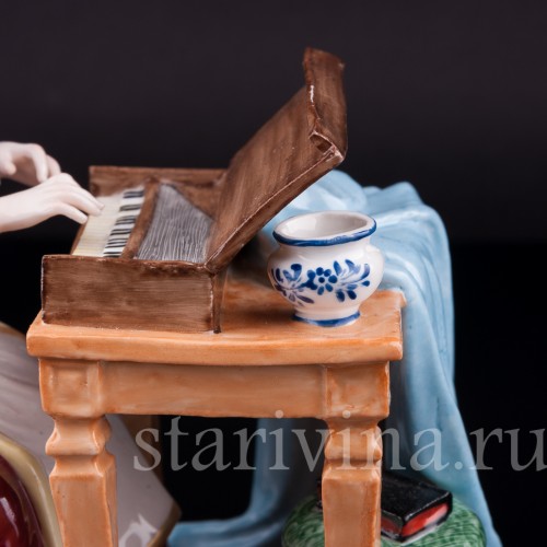 Дама за клавикордом, Porcelaine de Paris, Франция, 19 в