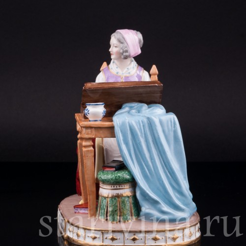Дама за клавикордом, Porcelaine de Paris, Франция, 19 в