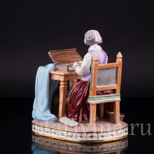 Дама за клавикордом, Porcelaine de Paris, Франция, 19 в