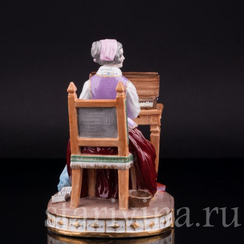 Дама за клавикордом, Porcelaine de Paris, Франция, 19 в
