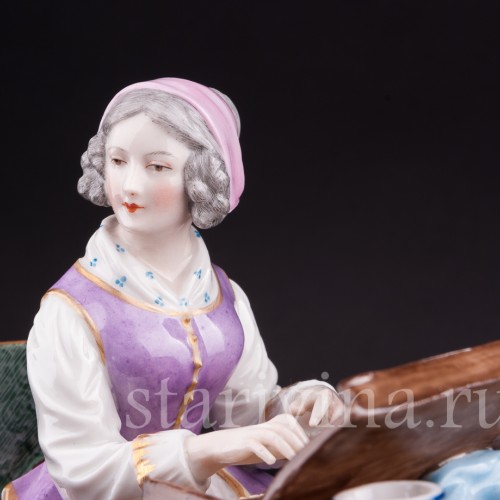 Дама за клавикордом, Porcelaine de Paris, Франция, 19 в