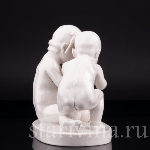 Фигурка детей из фарфора Рисующие малыши, Schwarzburger, Германия, нач. 20 в.