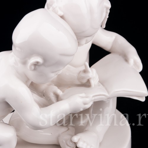 Фигурка детей из фарфора Рисующие малыши, Schwarzburger, Германия, нач. 20 в.