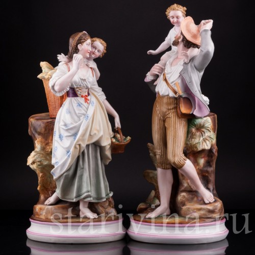 Фигурка из фарфора Пара с детьми, Германия, сер. - кон. 19 в.