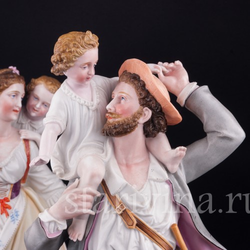 Фигурка из фарфора Пара с детьми, Германия, сер. - кон. 19 в.