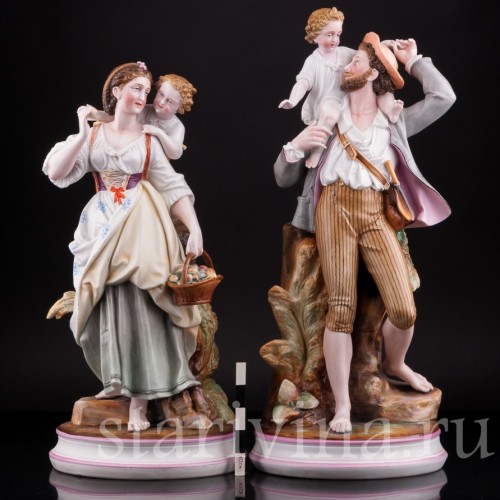 Фигурка из фарфора Пара с детьми, Германия, сер. - кон. 19 в.