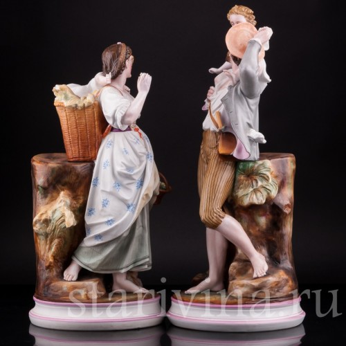 Фигурка из фарфора Пара с детьми, Германия, сер. - кон. 19 в.