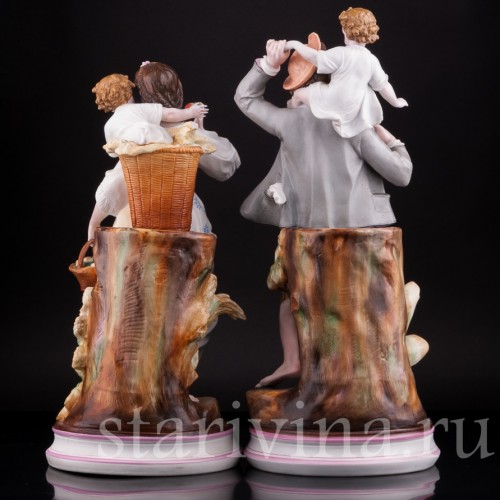 Фигурка из фарфора Пара с детьми, Германия, сер. - кон. 19 в.