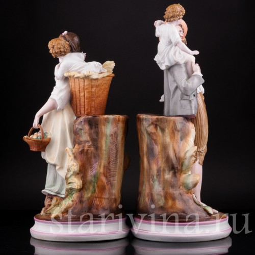 Фигурка из фарфора Пара с детьми, Германия, сер. - кон. 19 в.