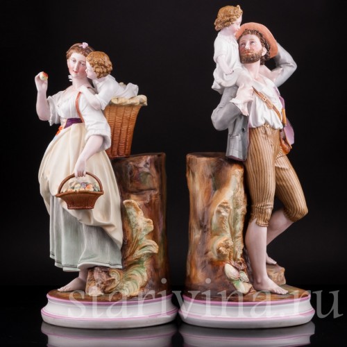 Фигурка из фарфора Пара с детьми, Германия, сер. - кон. 19 в.