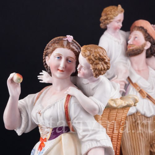 Фигурка из фарфора Пара с детьми, Германия, сер. - кон. 19 в.