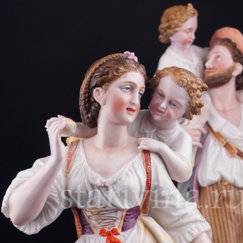 Фигурка из фарфора Пара с детьми, Германия, сер. - кон. 19 в.