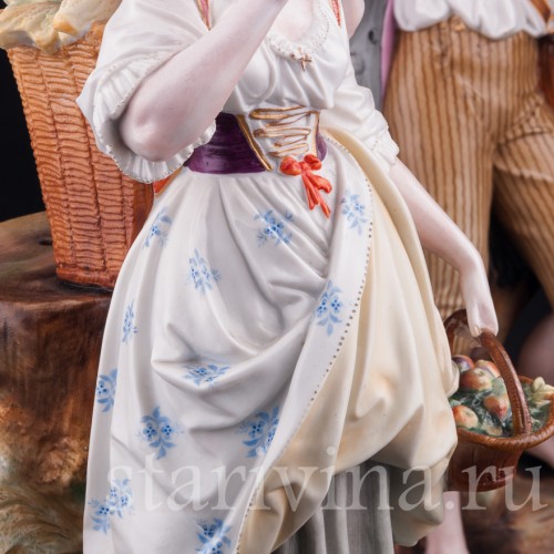 Фигурка из фарфора Пара с детьми, Германия, сер. - кон. 19 в.