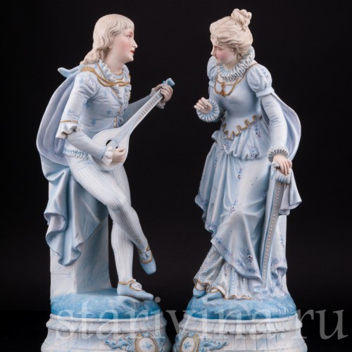 Пара с лютней и арфой, Германия, сер. - кон. 19 в