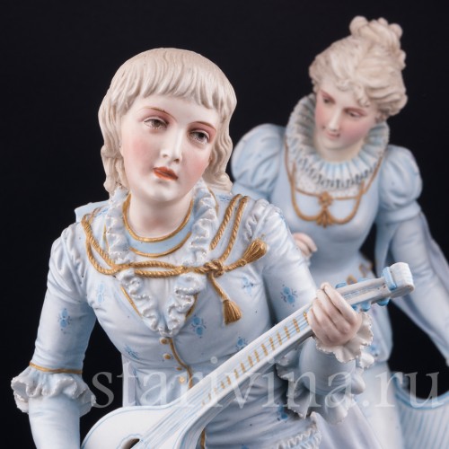 Пара с лютней и арфой, Германия, сер. - кон. 19 в