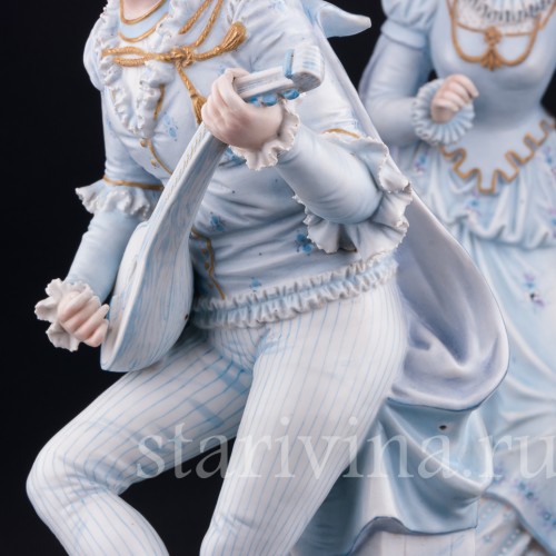 Пара с лютней и арфой, Германия, сер. - кон. 19 в