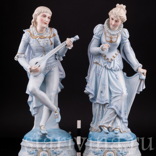 Пара с лютней и арфой, Германия, сер. - кон. 19 в