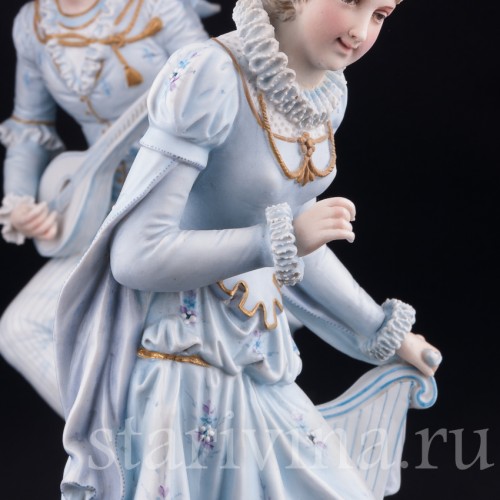 Пара с лютней и арфой, Германия, сер. - кон. 19 в