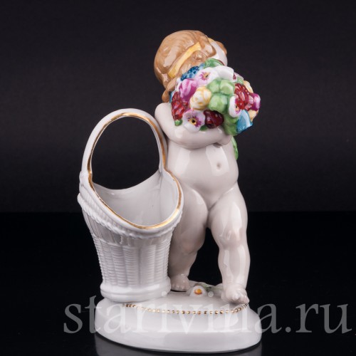 Путти с букетом цветов, Hertwig & Co, Германия, 1920-30 гг