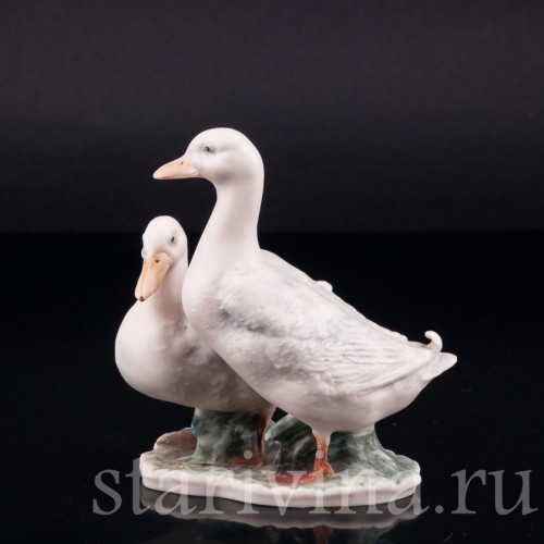 Пара белых уток, Alka Kaiser, Германия, до 1990 г