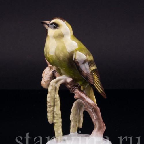 Чиж на березе, Rosenthal, Германия, 1950-60 гг