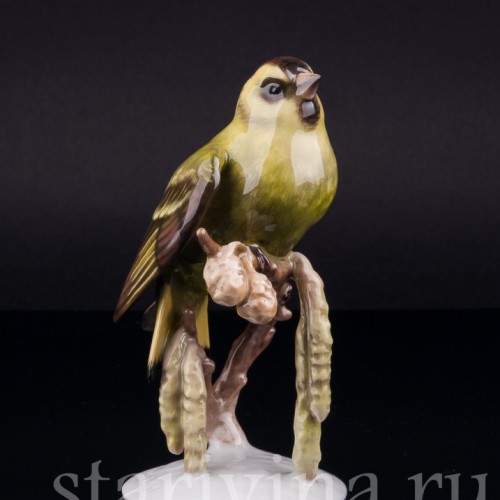 Чиж на березе, Rosenthal, Германия, 1950-60 гг