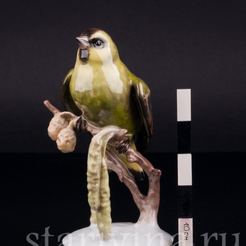 Чиж на березе, Rosenthal, Германия, 1950-60 гг