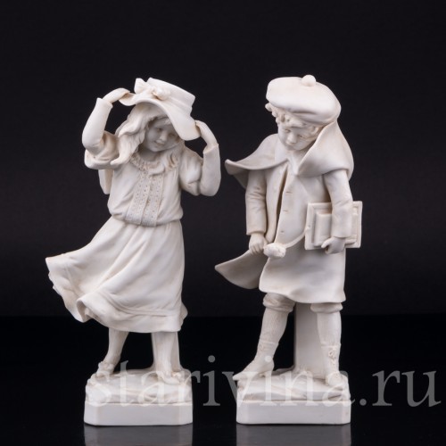 Ветреный денек (дети идущие после школы), Германия, нач. 20 в