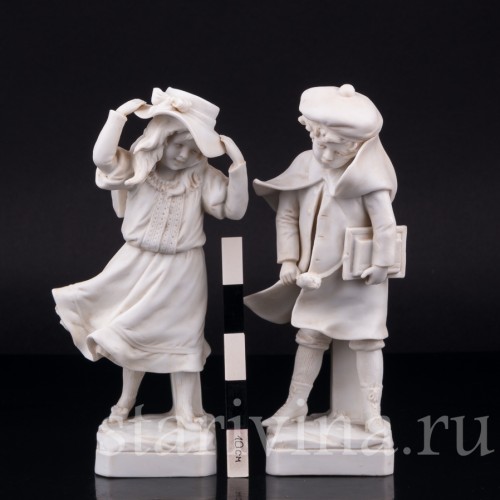 Ветреный денек (дети идущие после школы), Германия, нач. 20 в