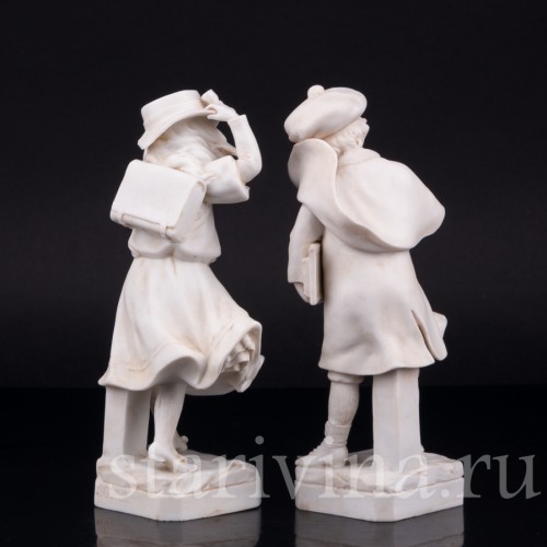 Ветреный денек (дети идущие после школы), Германия, нач. 20 в