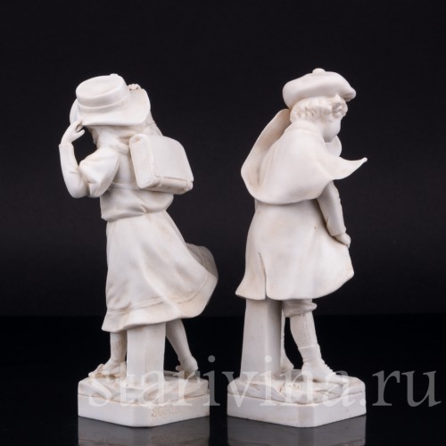 Ветреный денек (дети идущие после школы), Германия, нач. 20 в